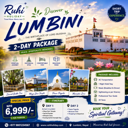 2 Days Lumbini, Nepal Tour Package from Gorakhpur